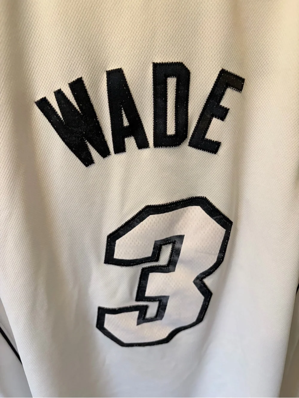 Adidas Miami Heat Dwyane Wade #3 White Hot Jersey Men's Adult Large L Length +2